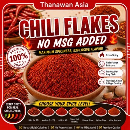 Premium Chili Flakes 500g – No MSG Extra Spicy Seasoning
